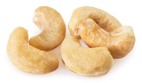 Cashewnötter Isolerad Vit Bakgrund — Stockfoto