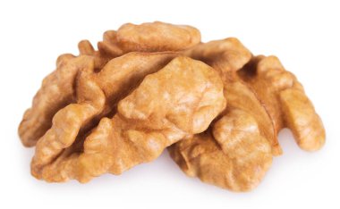 beyaz arkaplanda izole edilmiş ceviz