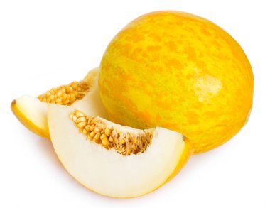 Taze kavun beyaz arkaplanda izole edildi