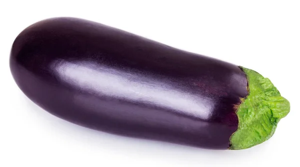 Aubergine Fraîche Isolée Sur Fond Blanc — Photo