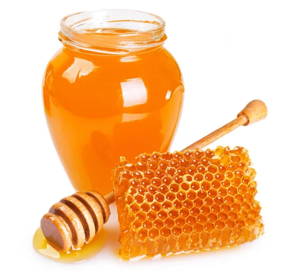Honey Honeycomb Isolated White Background Stock Picture