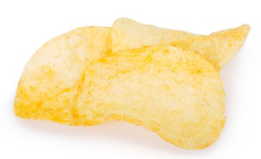 Patates cipsi beyaz arkaplanda izole