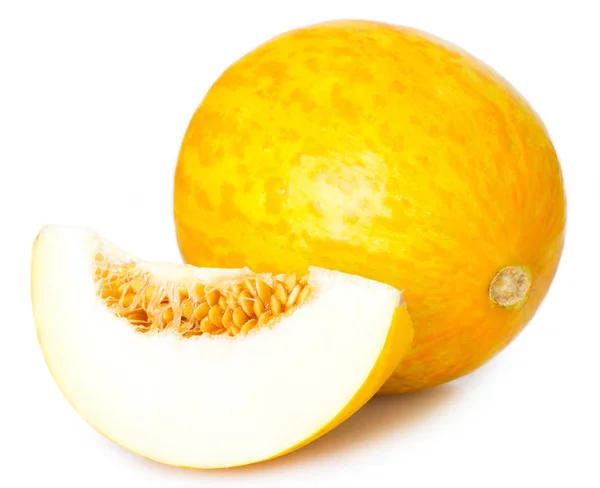 Frische Melone Isoliert Auf Weißem Hintergrund — Stockfoto