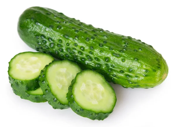Fresh Cucumber Isolated White Background — Stock Photo, Image