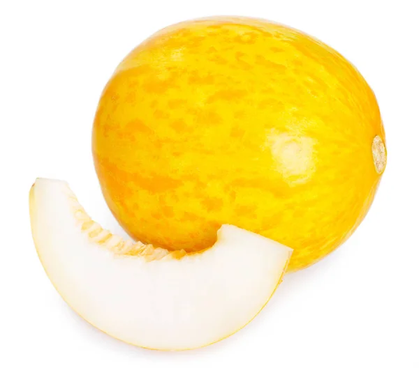 Čerstvý Meloun Izolovaný Bílém Pozadí — Stock fotografie