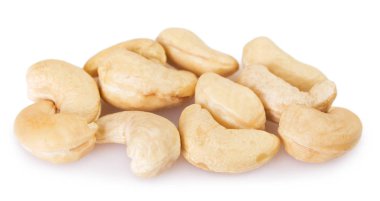 Beyaz arkaplanda kaju rengi izole edilmiş