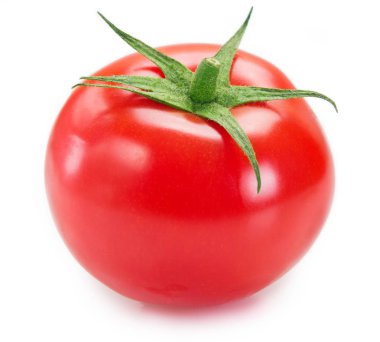 Beyaz arkaplanda taze domates