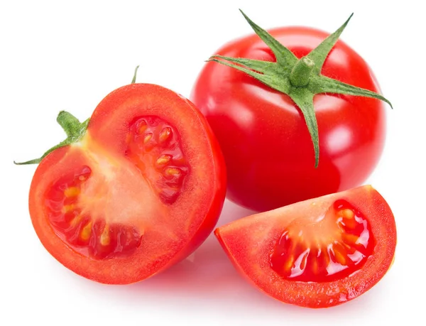 Frische Tomate auf weißem Hintergrund — Stockfoto
