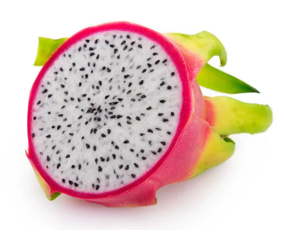 Färsk pitahaya på vit bakgrund. Drakfrukt. — Stockfoto