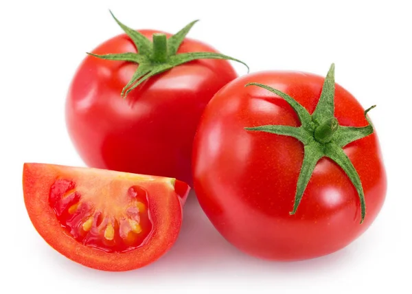 Frische Tomate auf weißem Hintergrund — Stockfoto