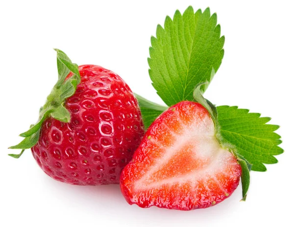 Frische Erdbeere auf weißem Hintergrund — Stockfoto