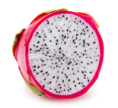 Beyaz arka planda taze pitahaya. Ejderha meyvesi.