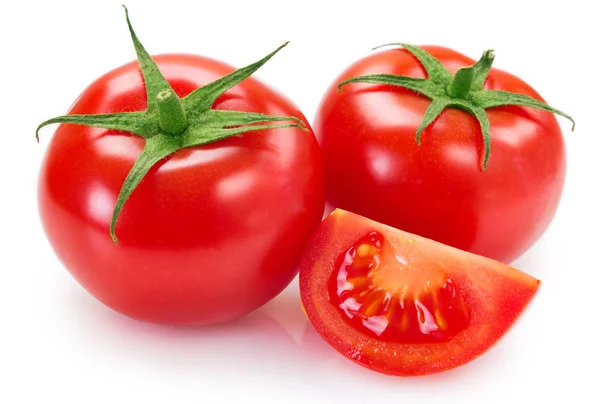 Fresh tomato on white background — Stock Photo, Image