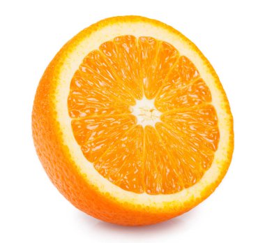 Beyaz arkaplanda taze turuncu