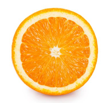 Beyaz arkaplanda taze turuncu