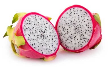 Beyaz arka planda taze pitahaya. Ejderha meyvesi.