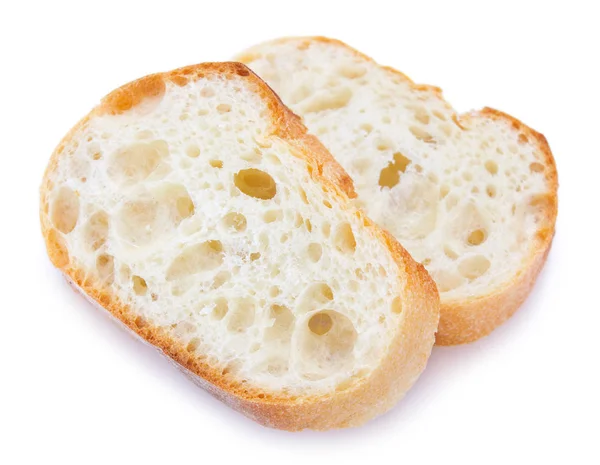 Beyaz zemin üzerinde taze ekmek — Stok fotoğraf
