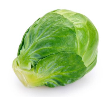 Brüksel lahanaları beyaz arkaplandadır