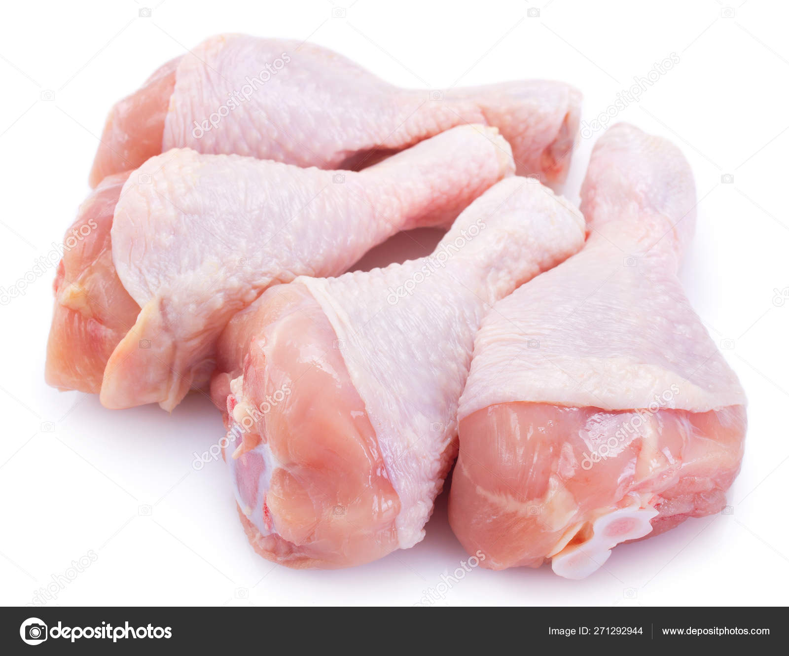 Raw Chicken Legs On White Background Stock Photo By valery121283 271292944
