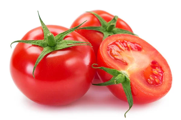 Frische Tomate auf weißem Hintergrund — Stockfoto