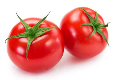 Beyaz arkaplanda taze domates