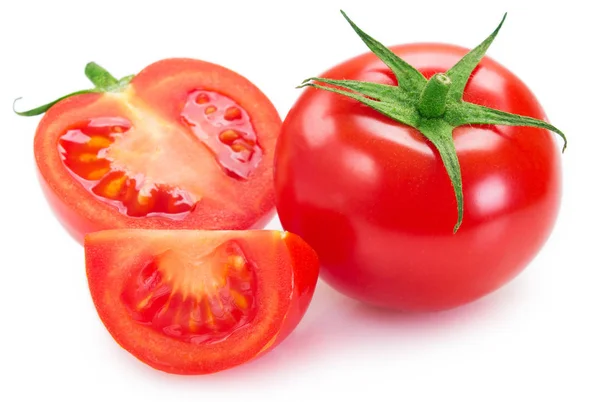 Frische Tomate auf weißem Hintergrund — Stockfoto