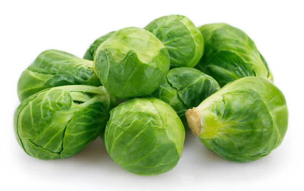 Brussels sprouts on white background Stock Image