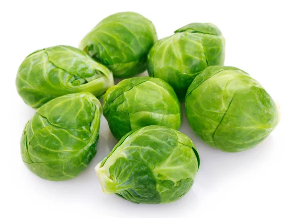 Brussels sprouts on white background Royalty Free Stock Photos