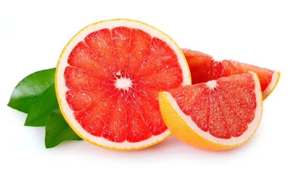 Verse grapefruit op witte achtergrond — Stockfoto