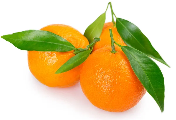 Friss mandarin fehér háttérrel — Stock Fotó