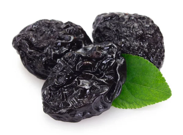 Prunes on white background — Stock Photo, Image