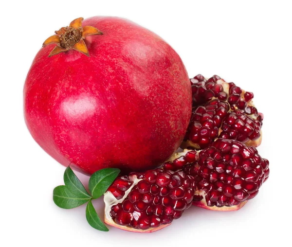 Fresh pomegranate on white background — Stock Photo, Image