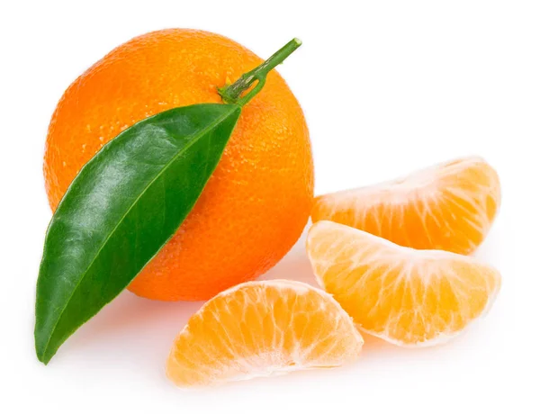 Fresh mandarin on white background — Stock Photo, Image