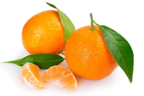 Fresh mandarin on white background — Stock Photo, Image