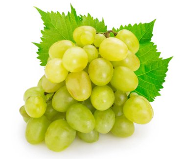 beyaz zemin üzerine taze üzüm