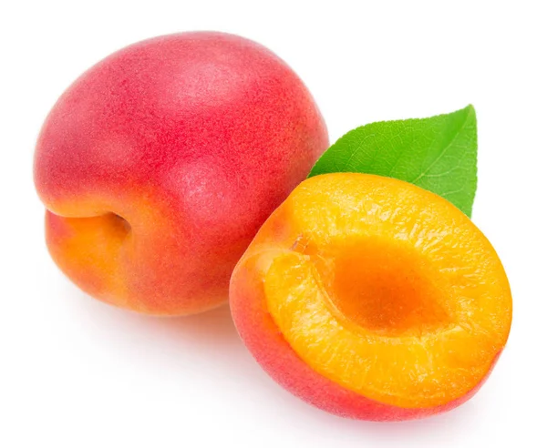 Fresh apricot on white background — Stock Photo, Image