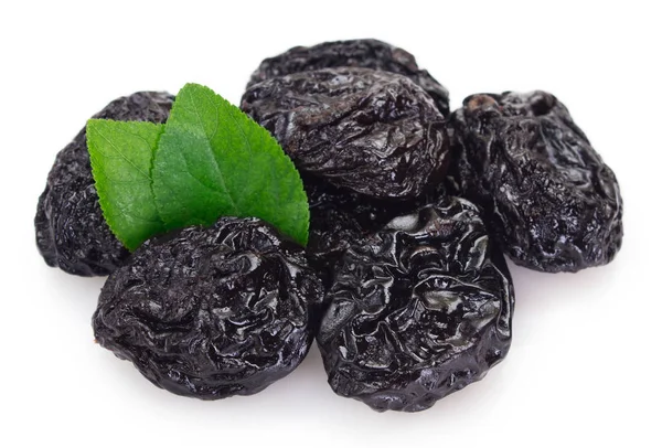 Prunes on white background — Stock Photo, Image