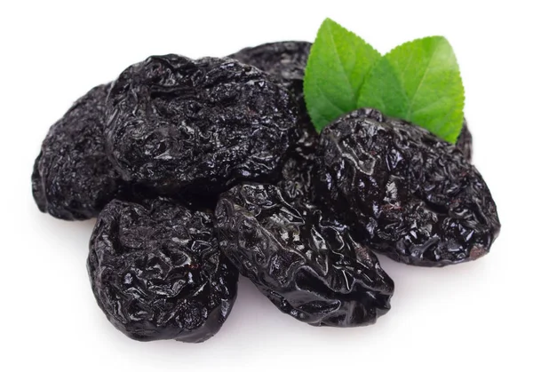 Prunes on white background — Stock Photo, Image