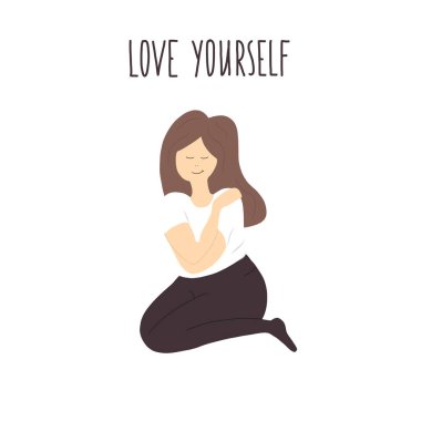 kendinizi vektör illüstrasyon seviyorum 