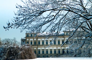 Kış, dış görünümünü tarihi Villa Reale Monza, İtalya
