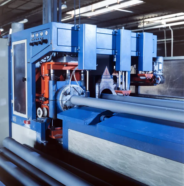 Plastové Trubky Produkce Automatické Výrobní Stroj Průmysl — Stock fotografie