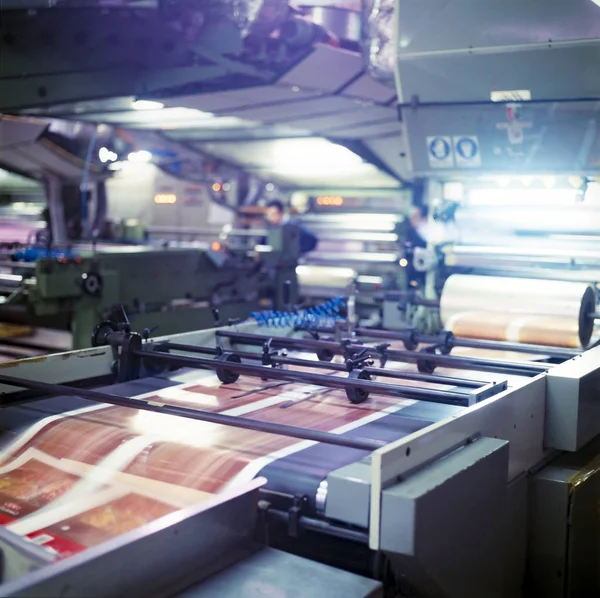 Printing Industry Detail Printing Machine — Stock Photo, Image