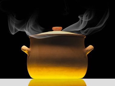 sakat pot ayna plaka üzerinde