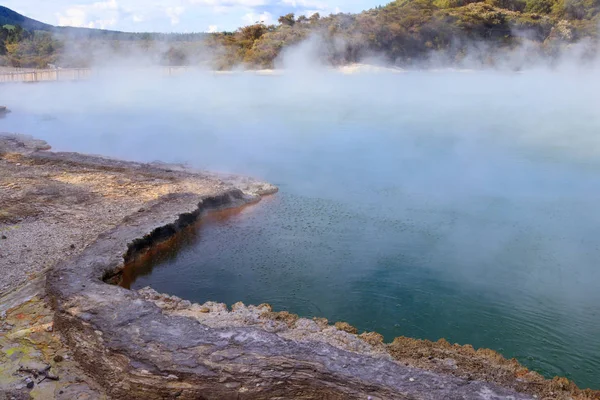 Bubblande Geotermiska Champagne Pooler Wai Tapu Termal Underlandet Rotorua Nya — Stockfoto