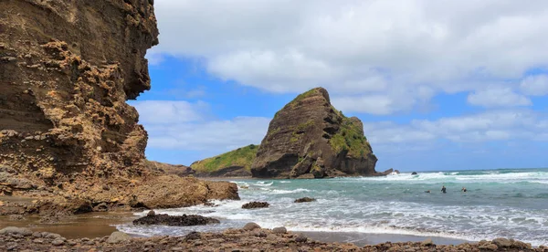 Taitomo Острів Piha Пляжі Панорамний Вид Нова Зеландія — стокове фото
