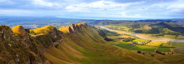 Pintoresca Vista Panorámica Desde Pico Mata Hawkes Bay Nueva Zelanda — Foto de Stock