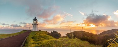 Cape Reinga, Yeni Zelanda deniz manzarasının kuzey kenarı