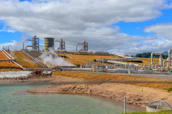 Geotermikus erőmű, Új-Zéland — Stock Fotó