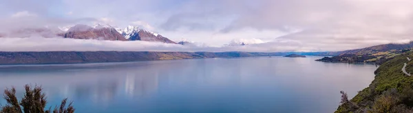 Vista Panorâmica Lago Cênica Wakatipu Nova Zelândia — Fotografia de Stock