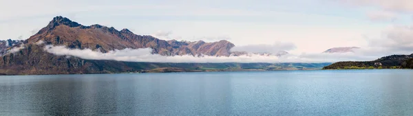 Southern Alps Lake Wakatipu Panorama Queenstown Nova Zelândia — Fotografia de Stock